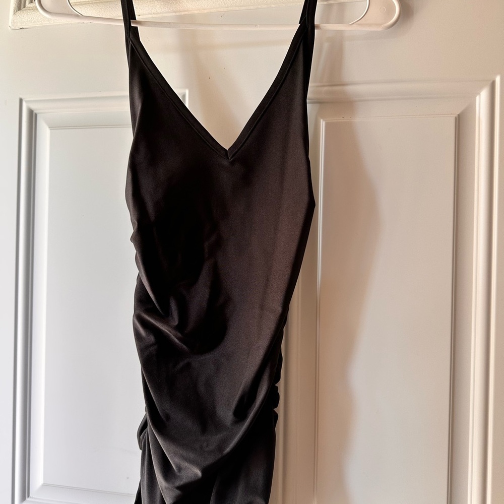 Elegant Black V-Neck Dress
